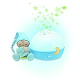 Chicco Goodnight Stars Blau Baby Nachtlicht Projektor, mehrfarbiges Baby Nachtlicht und Sternenprojektor, Baby Spieluhr mit Entspannungsmusik, herausnehmbares Plüschtier - Baby Spielzeug ab 0 Monate