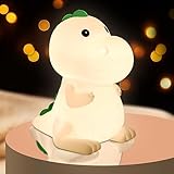 Nachtlicht Kinder Dinosaurier Stilllicht Baby Berühren Nachttischlampe Dimmbar Licht mit 7-Farben-Licht,Touch&Switch-Steuerung, Nachtlampe USB Aufladbare, Anti-Glare Nachtlicht für Baby Kinderzimmer